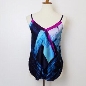 y2k 2000s scarf handkerchief butterfly top flowy silky ombre